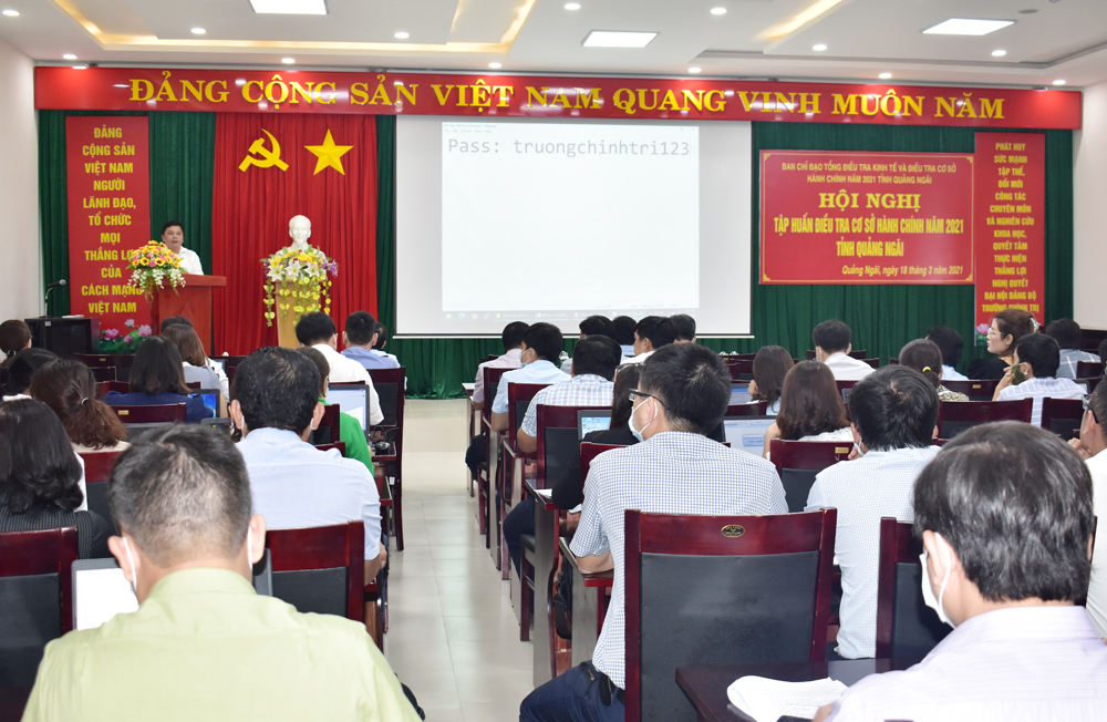 Sở Nội vụ tỉnh Quảng Ngãi tổ chức Hội nghị tập huấn Điều tra cơ sở hành chính năm 2021