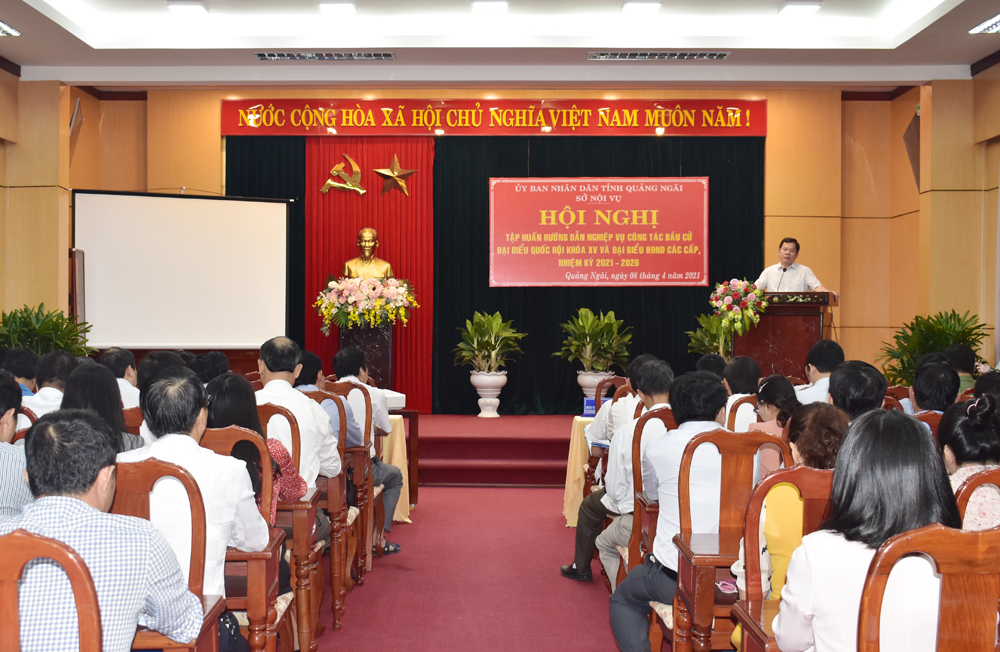 Quảng Ngãi tổ chức Hội nghị tập huấn hướng dẫn nghiệp vụ công tác bầu cử