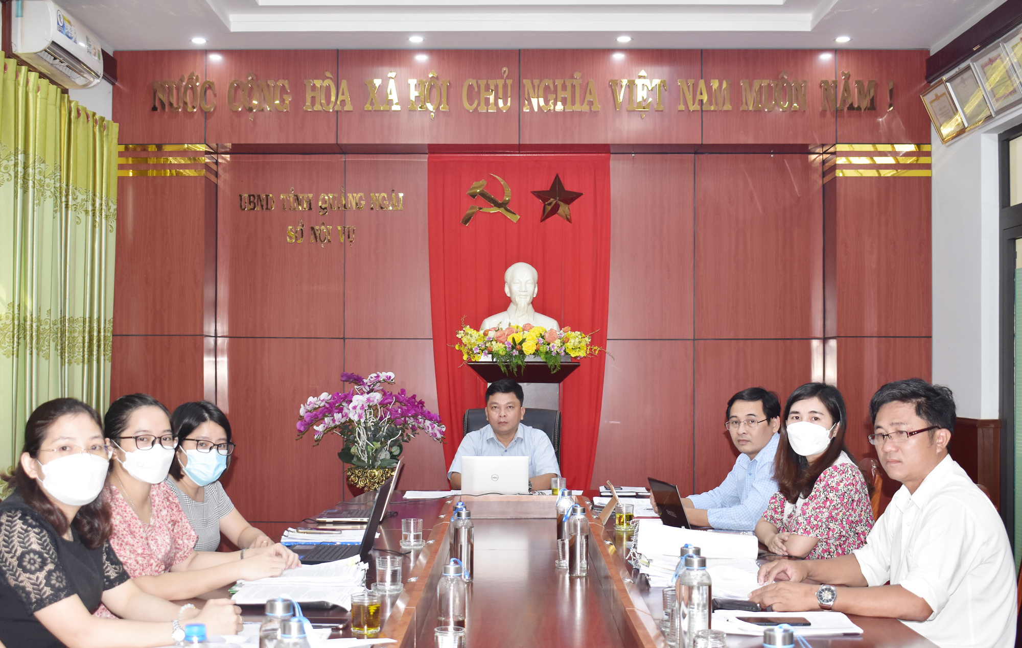 Ban Chỉ đạo Điều tra cơ sở hành chính Trung ương tổ chức nghiệm thu Điều tra cơ sở hành chính năm 2021 tỉnh Quảng Ngãi bằng hình thức trực tuyến