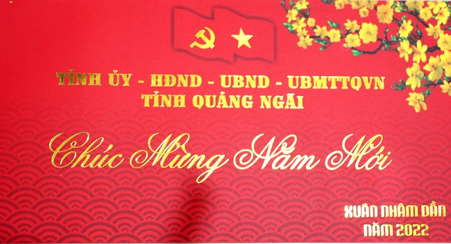 Thư chúc mừng năm mới của Tỉnh ủy - HĐND - UBND – UBMTTQ Việt Nam tỉnh Quảng Ngãi