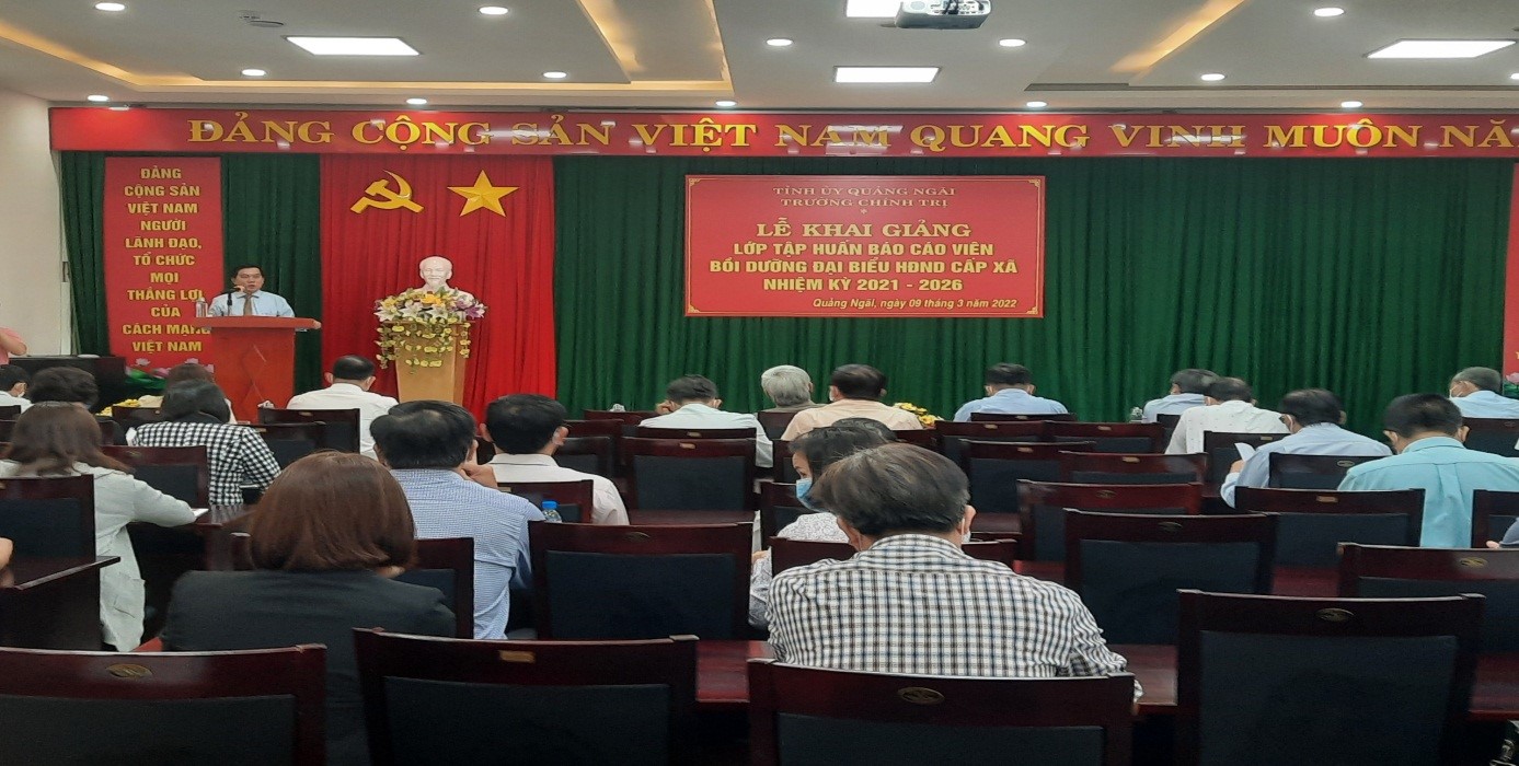 Quảng Ngãi khai giảng Lớp tập huấn báo cáo viên bồi dưỡng đại biểu HĐND cấp xã nhiệm kỳ 2021-2026
