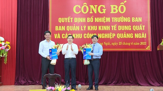 Ông Hà Hoàng Việt Phương giữ chức Trưởng Ban Quản lý Khu kinh tế Dung Quất và các Khu công nghiệp Quảng Ngãi