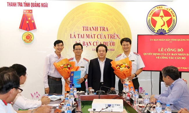 Điều động ông Trà Thanh Danh, Chánh Thanh tra tỉnh đến nhận công tác tại UBND thành phố Quảng Ngãi