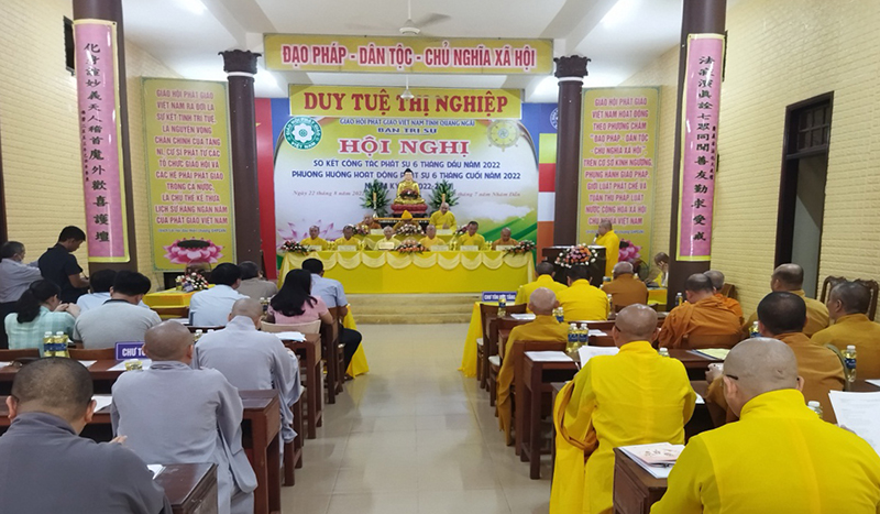 Ban Trị sự Giáo hội Phật giáo Việt Nam tỉnh Quảng Ngãi tổ chức Hội nghị sơ kết công tác Phật sự 6 tháng đầu năm và triển khai chương trình công tác Phật sự 6 tháng cuối năm 2022
