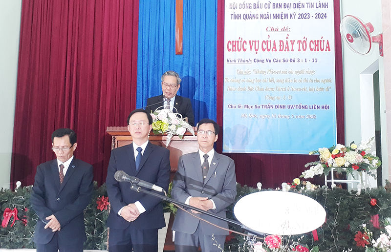 Đại hội bầu Ban Đại diện Tin lành Việt Nam (miền Nam) tỉnh Quảng Ngãi nhiệm kỳ 2023-2024