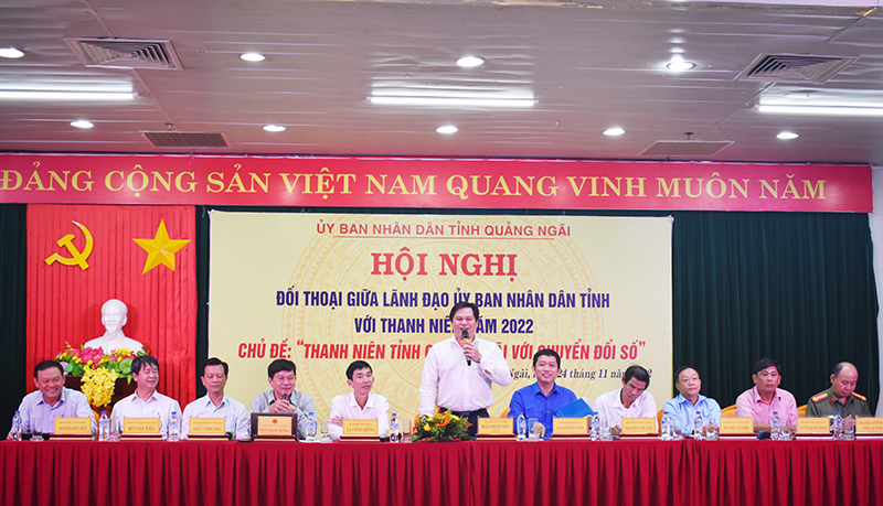 Hội nghị đối thoại giữa Lãnh đạo UBND tỉnh với thanh niên tỉnh Quảng Ngãi năm 2022