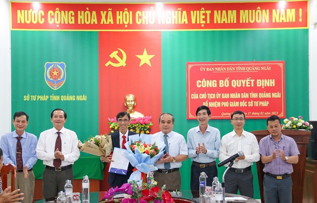 Đồng chí Nguyễn Cao Nguyên giữ chức Phó Giám đốc Sở Tư pháp