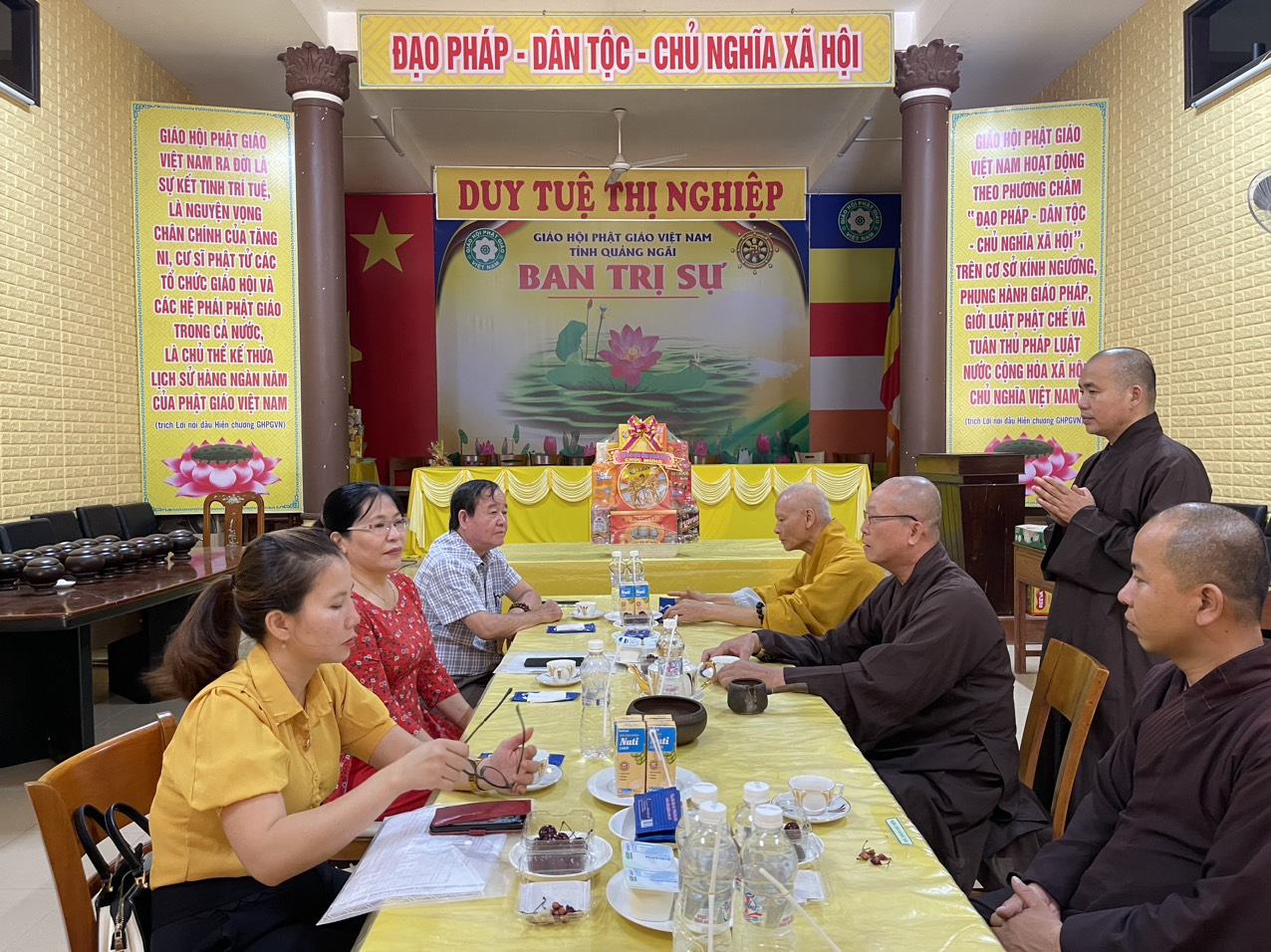 Sở Nội vụ (Ban Tôn giáo) thăm các đạo tràng An cư Kiết hạ Phật lịch 2567 - Dương lịch 2023 ở tỉnh Quảng Ngãi
