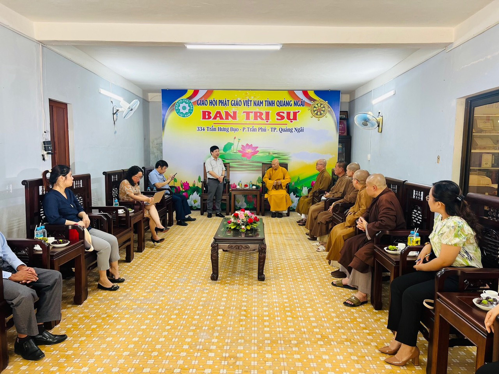 Đoàn kiểm tra của Ban Tôn giáo Chính phủ thăm và làm việc với Ban Trị sự Giáo hội Phật giáo Việt Nam tỉnh Quảng Ngãi