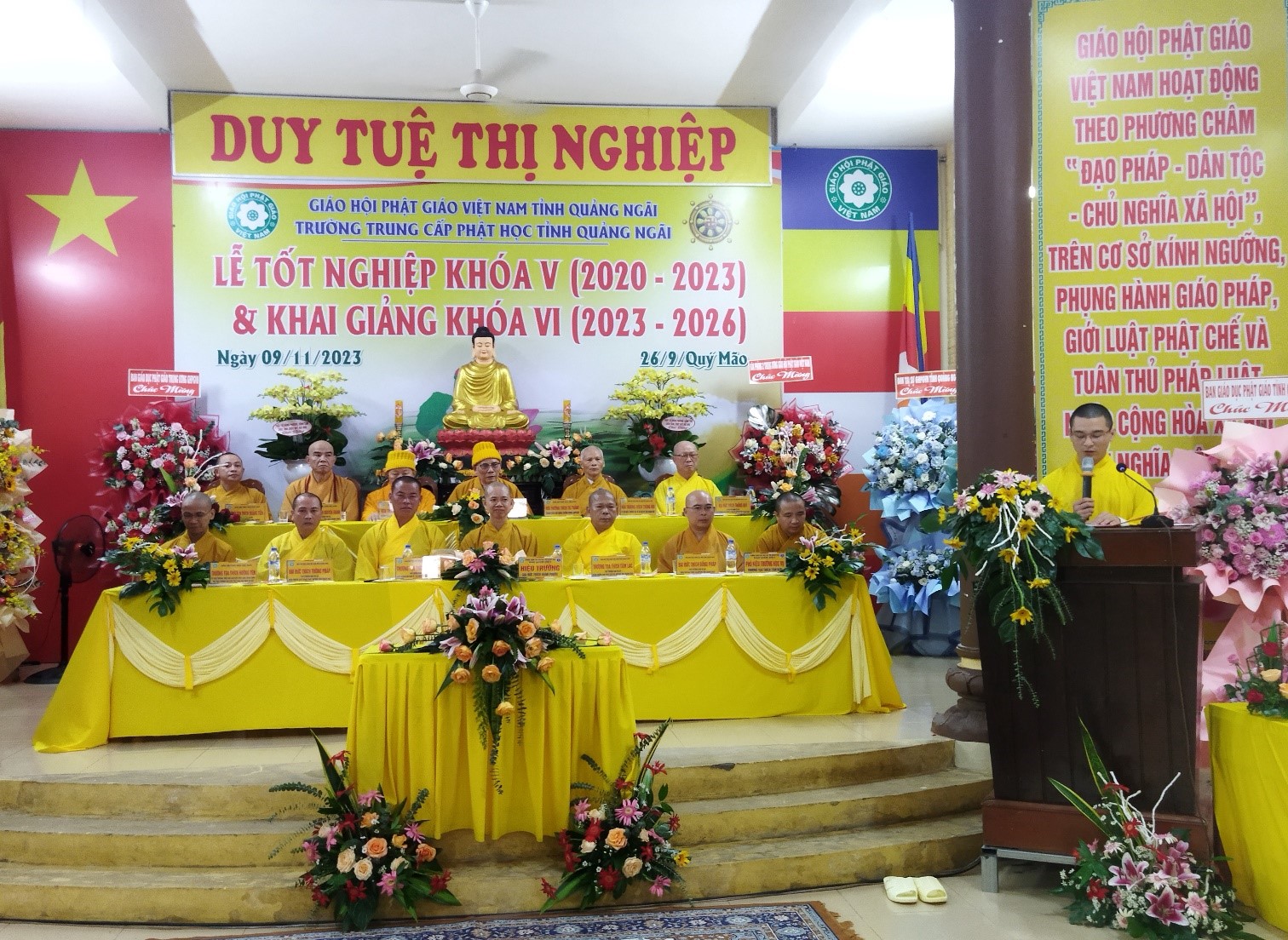 Trường Trung cấp Phật học tỉnh tổ chức lễ Tốt nghiệp khoá V (niên khoá 2020 - 2023) và khai giảng khoá VI (niên khoá 2023 - 2026)