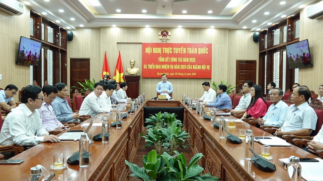Chủ tịch UBND tỉnh Đặng Văn Minh dự Hội nghị triển khai nhiệm vụ năm 2024 Ngành Nội vụ