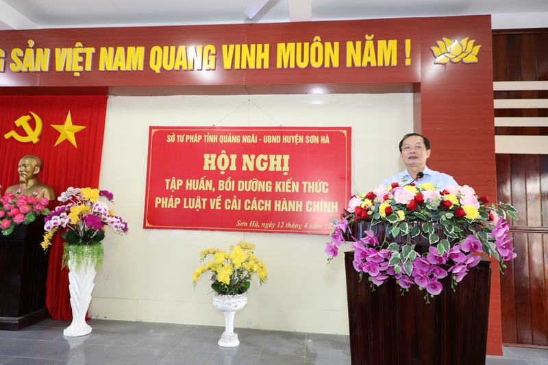 Tập huấn, bồi dưỡng kiến thức pháp luật về công tác cải cách hành chính tại huyện Sơn Hà