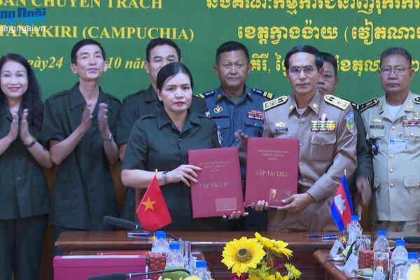 Ban Chỉ đạo 515 tỉnh Quảng Ngãi hội đàm với Ban Chuyên trách tỉnh Ratanakiri (Campuchia)